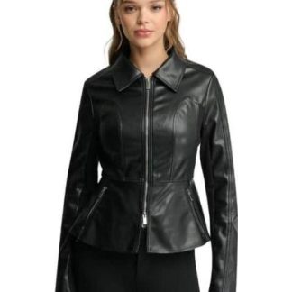 CHAMARRA EFECTO PIEL NEGRO HOLLY LAND