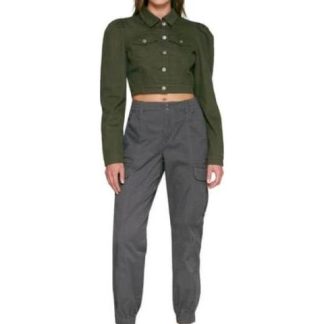 CHAMARRA MEZCLILLA DAMA BASICO VERDE HOLLY LAND