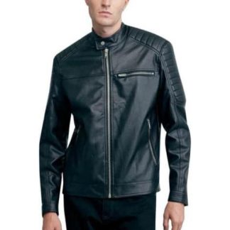 CHAMARRA TACTO PIEL NEGRO HARD SODA