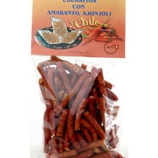 CHICHARRON CON AMARANTO Y SOYA CON CHILE 50G ARTE AMARANTO C 12