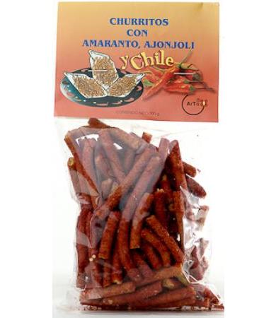 CHICHARRON CON AMARANTO Y SOYA CON CHILE 50G ARTE AMARANTO C 12