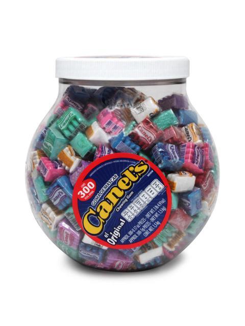 CHICLES CANEL'S VITROLERO CON 300 PIEZAS DE 4 CHICLES