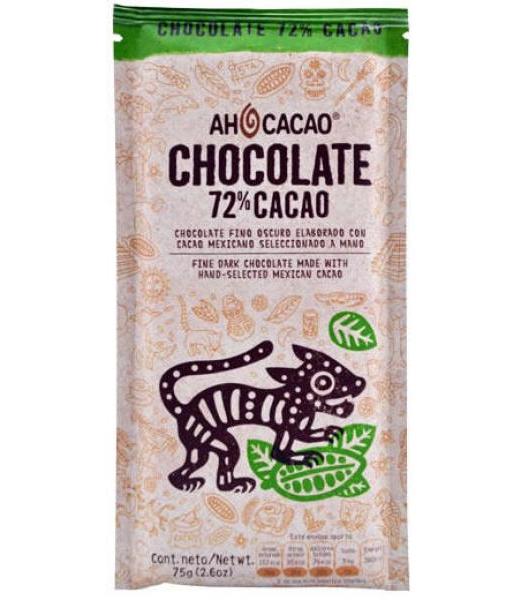 CHOCOLATE EN BARRA 72 % CACAO 75 G AH CACAO