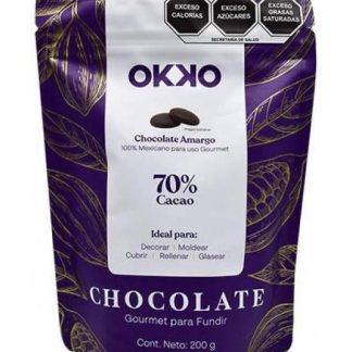 CHOCOLATE AMARGO 200 G OKKO