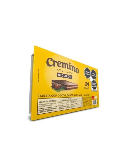 CHOCOLATE CREMINO BICOLOR PAQUETE DE 24 PIEZAS DE 18 GR.