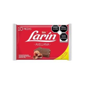 CHOCOLATE LARIN AVELLANA PAQUETE CON 10 PZ DE 24 G