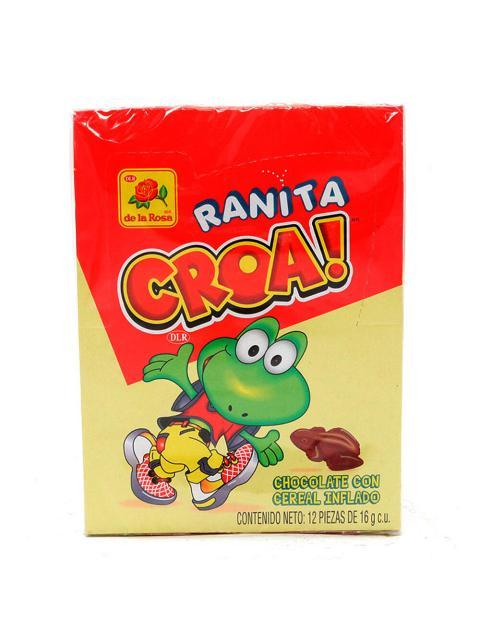 CHOCOLATE RANITA CROA PAQUETE CON 12 PIEZAS DE 16 GR