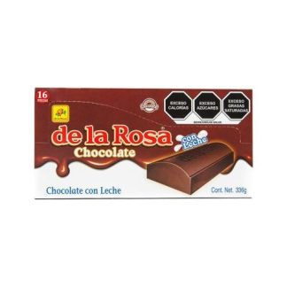 CHOCOLATE SUIZO DE LA ROSA PAQUETE CON 16 PIEZAS DE 21 GR