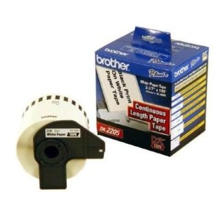 CINTA BROTHER DK2205 NEGRO SOBRE BLANCO 62MM X 30.4M