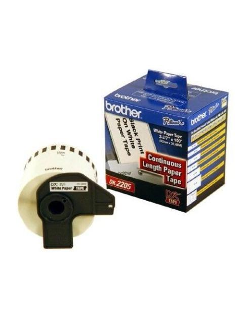 CINTA BROTHER DK2205 NEGRO SOBRE BLANCO 62MM X 30.4M