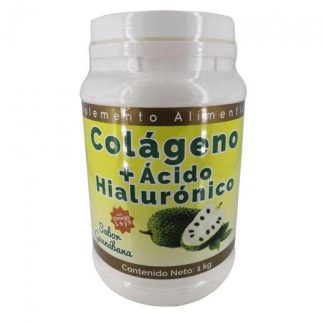 COLAGENO+ACIDO HIALURONICO SABOR GUANABANA 1KG C OMEGA36 Y 9. MIEL SALUD Y VIDA
