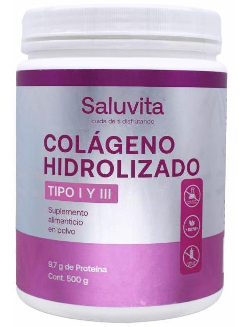 COLAGENO HIDROLIZADO TIPO I Y III 500 G SALUVITA