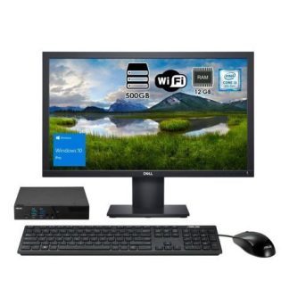 COMPUTADORA MINI PC ASUS CORE I3 12GB 500GB WIN 10PRO MONITOR 19 DELL