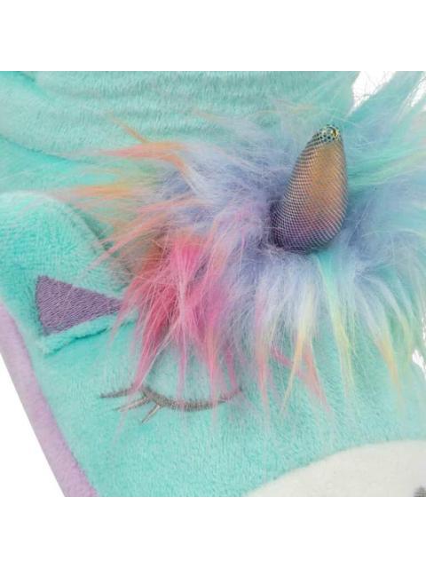 PANTUFLA BOTA UNICORNIO AZUL MENTA VIVIS SHOES KIDS - Image 4
