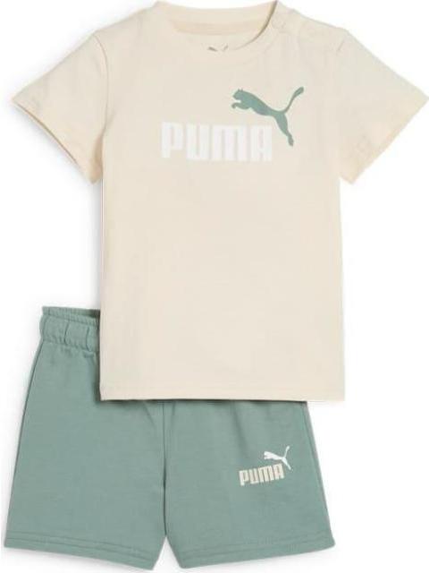 CONJUNTO 2 PIEZAS MINICATS ESS TEE AND SHORTS SET INF BEIGE PUMA