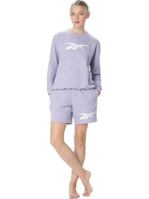 CONJUNTO 2 PIEZAS SET CREW SHORT BIG VECTOR MORADO REEBOK