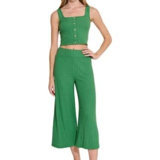 CONJUNTO TOP Y PANTALON VERDE HOLLY LAND