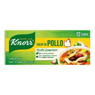 CONSOME DE POLLO KNORR SUIZA CON 12 PIEZAS DE 11 GRAMOS