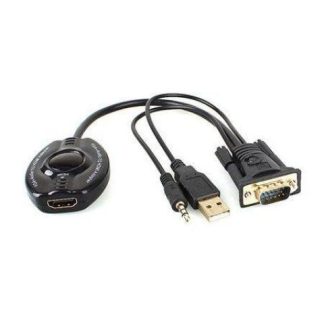 CONVERTIDOR BROBOTIX 150620 NEGRO VGA-AUDIO A HDMI