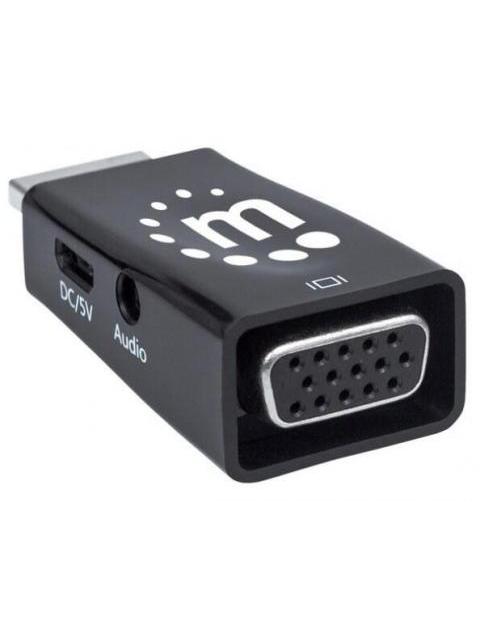 MANHATTAN CONVERTIDOR HDMI MACHO - VGA + 3.5MM HEMBRA NEGRO - Image 5