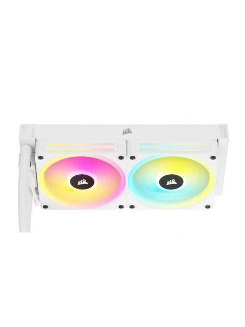 CORSAIR ICUE LINK H100I RGB AIO ENFRIAMIENTO LIQUIDO PARA CPU 2X 120MM HASTA 2400RPM BLANCO - Image 3