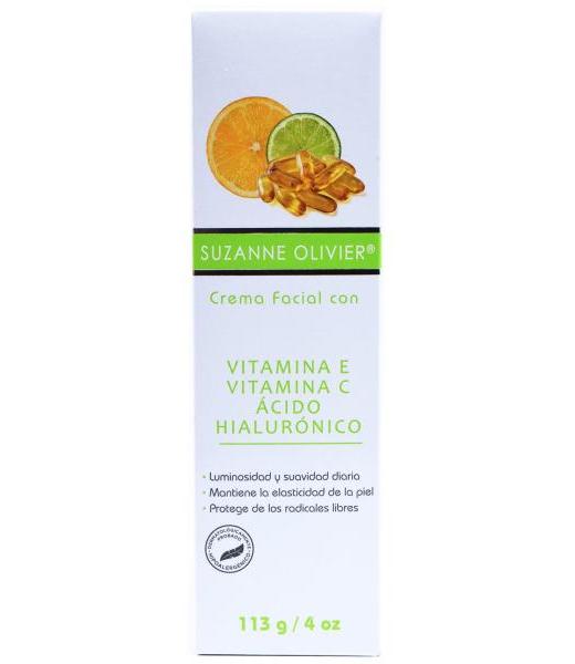 CREMA CON VIT E ACIDO HIALURONICO Y VIT C 113 G SUZANNE OLIVIER