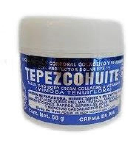 CREMA DE TEPEZCOHITE DIA 60GR FACIAL Y CORPORAL C COLAGENOVIT EY TEPEZCOHUITE DEL INDIO PAPAGO