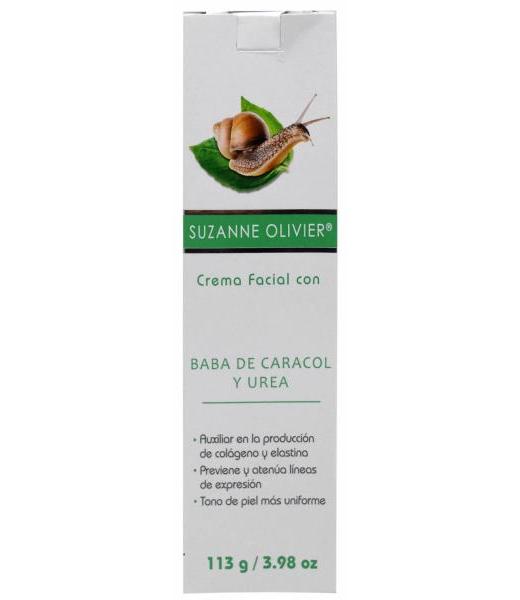 CREMA FACIAL BABA DE CARACOL Y UREA 113 G SUZANNE OLIVIER