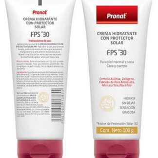 CREMA HIDRATANTE CON PROTECTOR SOLAR FPS 30 100 GR PARA PIEL NORM PRONAT