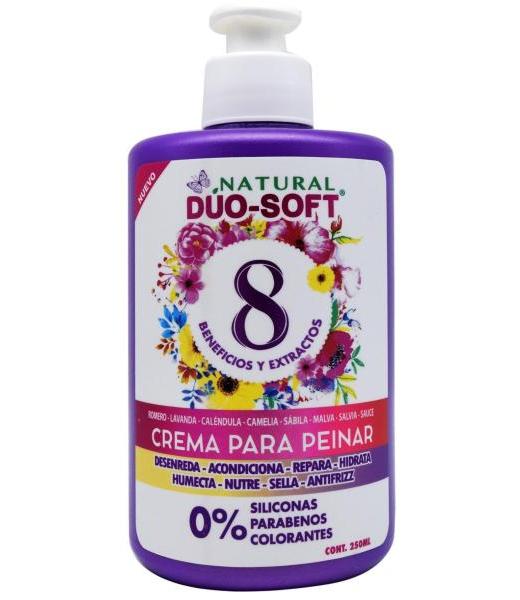 CREMA PARA PEINAR 8 EXTRACTOS 250 ML NATURAL DUO-SOFT