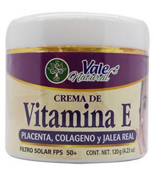 CREMA VIT E Y PLACENTA FPS 50 120 GRS VALE NATURAL