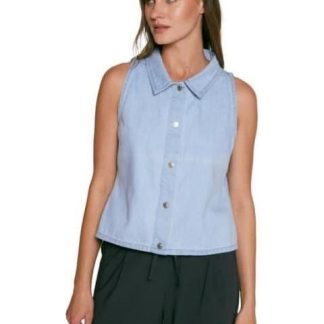 CROP TOP CROP TOP MEZCLILLA AZUL HOLLY LAND