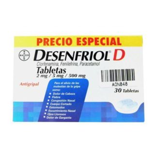 DESENFRIOL D ANTIGRIPAL 30 TABLETAS