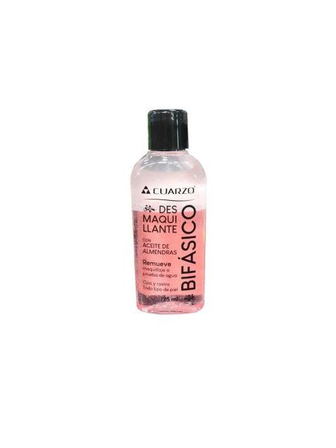 DESMAQUILLANTE BIFASICO CON ACEITE DE ALMENDRAS 125 ML CUARZO COSMETICS