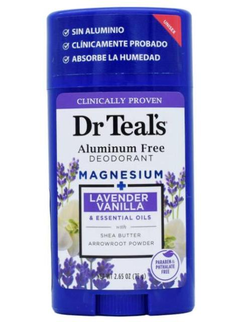 DESODORANTE SIN ALUMINIO VAINILLA LAVANDA 75 G DR TEALS