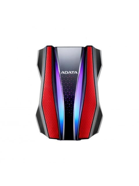 DISCO DURO EXTERNO ADATA HD770G RGB 2.5 2TB USB ROJO A PRUEBA DE AGUA POLVO Y GOLPES