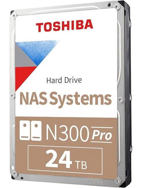 DISCO DURO PARA NAS TOSHIBA N300 PRO 3.5 24TB SATA III 6 GBIT-S 7200RPM 1GB CACHE