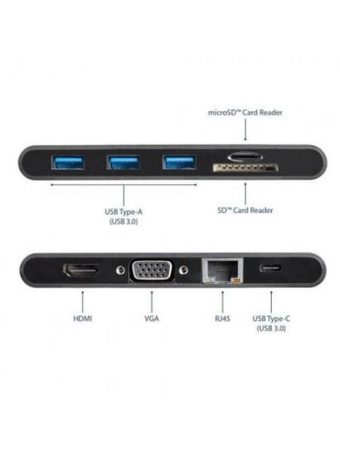 STARTECH  DOCKING STATION USB-C 3X USB A 3.0 1X HDMI 1X VGA NEGRO - Image 5
