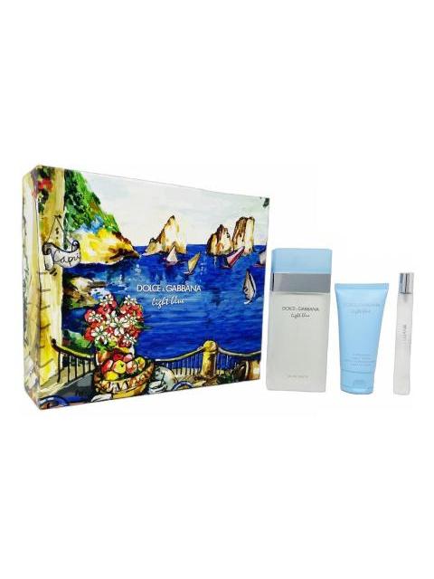 DOLCE & GABBANA LIGHT BLUE SET DE 3 PZ CON MINI PARA MUJER