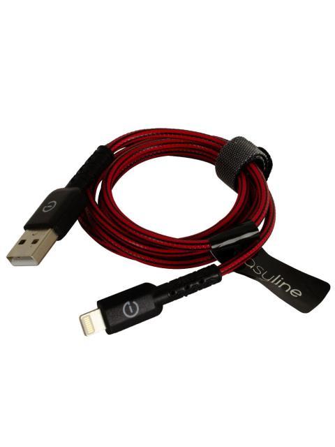 EASY LINE CABLE USB A MACHO - LIGHTNING MACHO 1 METRO NEGRO-ROJO