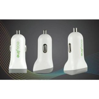 EASY LINE CARGADOR PARA AUTO EL-994084 5V 2X USB 2.0 BLANCO-GRIS
