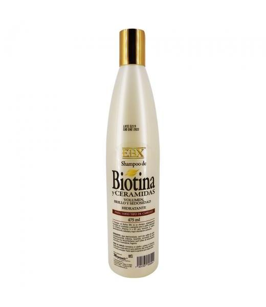 EBX SHAMPOO DE BIOTINA Y CERAMIDAS ( 475ML ) VOLUMEN BRILLO Y SED MEGAMIX
