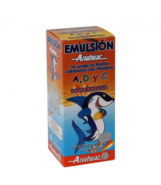 EMULSION DE ACEITE DE TIBURON ADICIONADO C VIT AD Y C SABOR NARAN ANAHUAC