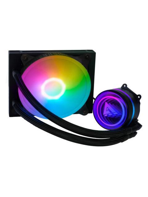 ENFRIAMIENTO LIQUIDO. GAMER FACTOR LQG501. 120MM RGB TDP 150W 1 FAN 120MM 70 CFM NEGRO.