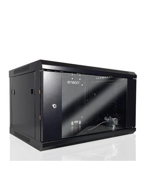 ENSON GABINETE DE PARED 6U HASTA 60KGS NEGRO - REQUIERE ENSAMBLARSE