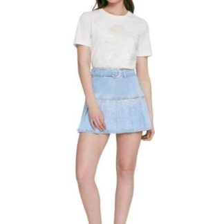 FALDA CORTA PLISADA RBD AZUL SEVEN JEANS