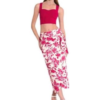 FALDA CRUZADA FLORES BEIGE/HUESO HOLLY LAND