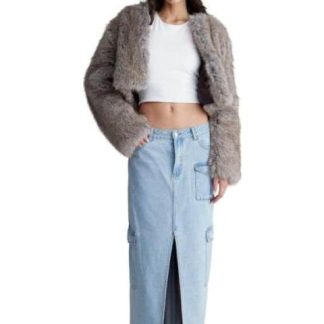 FALDA MIDI GRIS ATMOSPHERE DNM