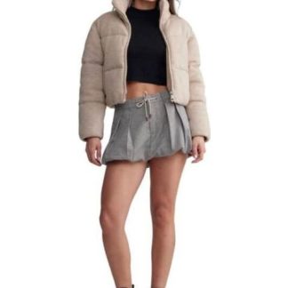 FALDA SHORT CINTURA REGULAR GRIS HOLLY LAND