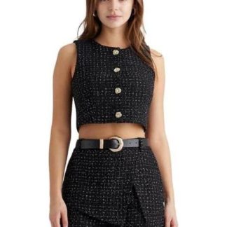 FALDA SHORT CINTURA REGULAR NEGRO HOLLY LAND